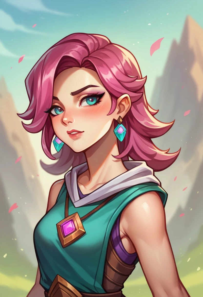  maeve from paladins, girl&#39;s t-shirt costume and only a thong, big ass