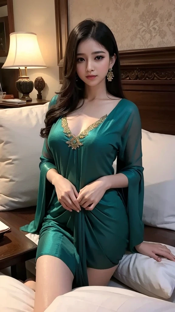 A Thailand rubbing pusssy in pillow , press , night dress saree ,