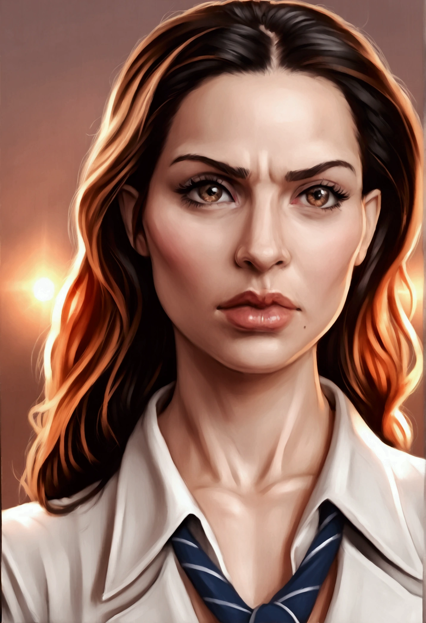 A cartoon-style angry girl, strong linear strokes, linear sketches and thick linear edges, ultra-detailed, (best quality,4k,8k,highres,masterpiece:1.2),ultra-detailed,(realistic,photorealistic,photo-realistic:1.37),HDR,UHD,studio lighting,ultra-fine painting,sharp focus,physically-based rendering,extreme detail description,professional,vivid colors,bokeh,concept art