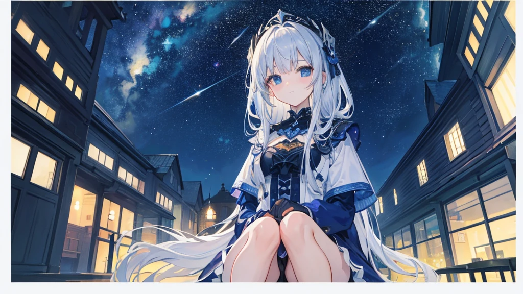 ((Highest quality)), ((masterpiece)), (detailed),Starry Night Tranquility