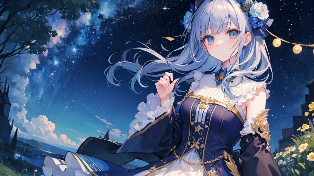 ((Highest quality)), ((masterpiece)), (detailed),Starry Night Tranquility