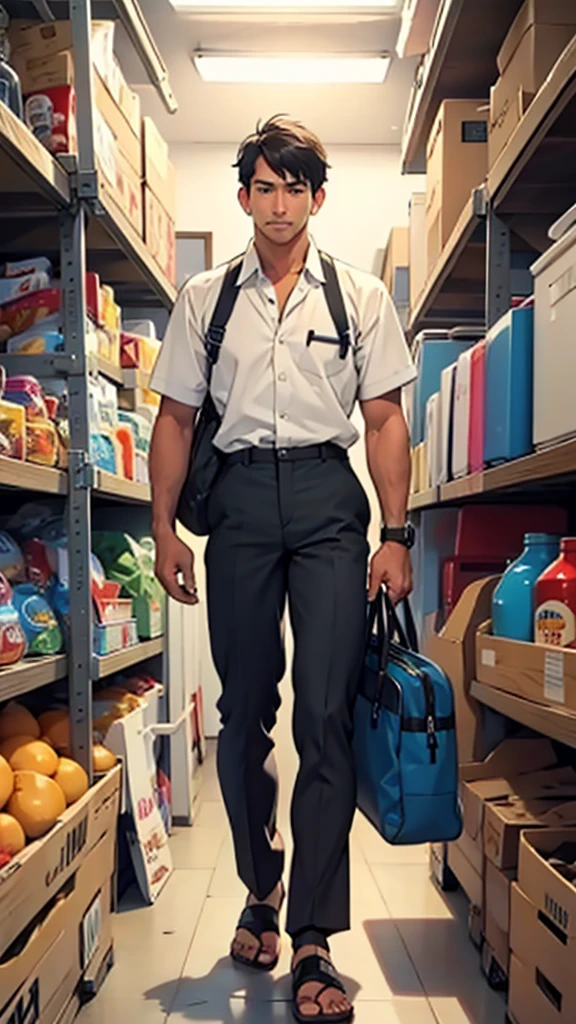 A working adult who only has the bare necessities