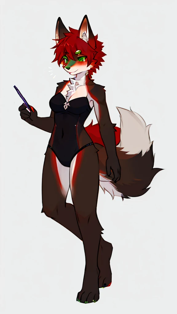 Red wolf drawing，They have green eyes and tails., Line drawings inspired by Caspar Wolf, tumblr, Furry Art, furaffinity Ferson, Ferson!!!!, female Ferson, Suitable for whole body, furry Ferson, Adaptable personality, Ferson commission, Universal furry style, furaffity, gorgeous werefox Ferson,