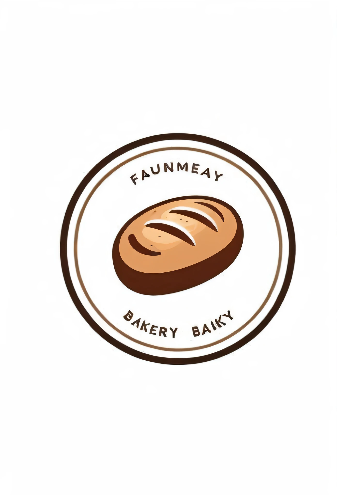 stylish bakery logo
circle-shaped logo
A loaf of delicious-looking bread is on the logo
a warm logo
soft brown and white only
SIMPLE LOGO
Pretty cool
chic and modern design
White background