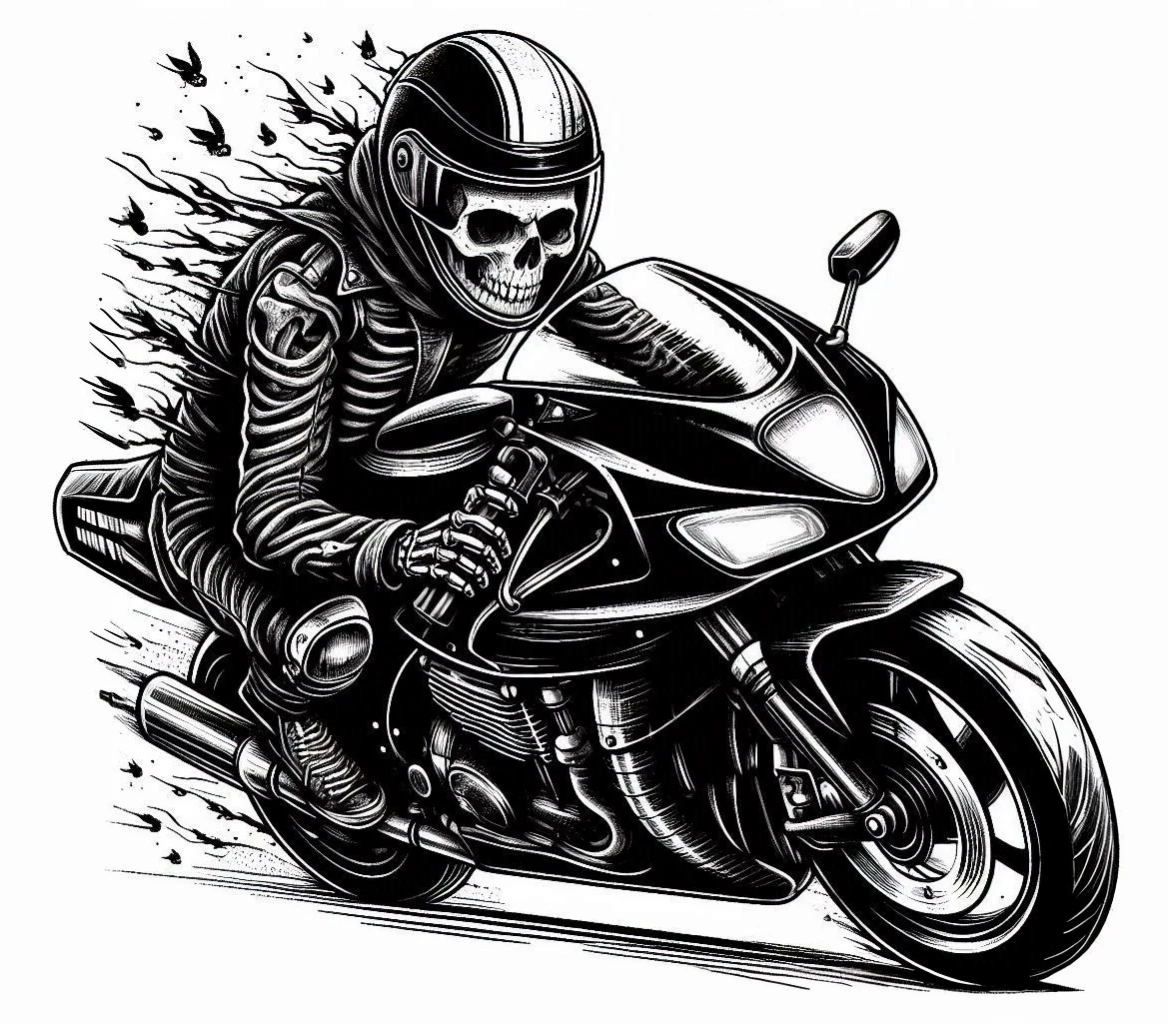 Black Ink Lineart, motorcycle Wheel, speed lines black and white, 