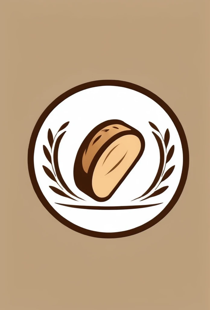 stylish bakery logo
circle-shaped logo
A loaf of delicious-looking bread is on the logo
The olive-colored leaves are also on the logo
a warm logo
soft brown and white only
SIMPLE LOGO
Pretty cool
chic and modern design
White background
