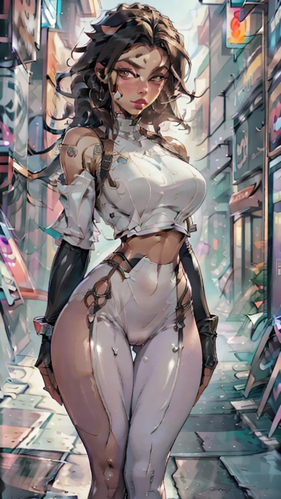 a 35yo aboriginal woman in a seductive afternoon, this portrait is the best representation of female beauty, stunning facial features, dark makeup, shiny flowing disheveled black hair, Detailed hazel eyes, well proportioned body, fit, medium breast, ample hips, insanely detailed accentuated big booty with phenomenal detailed ass cheeks, cameltoe, thick thighs, extremely realistic features and warm colors give the final touch, sharp focus and realistic add to scene, highest resolution, highly detailed, trending on artstation, highest quality, ultra_detailed, volumetric lighting, volumetric atmosphere, 32k,