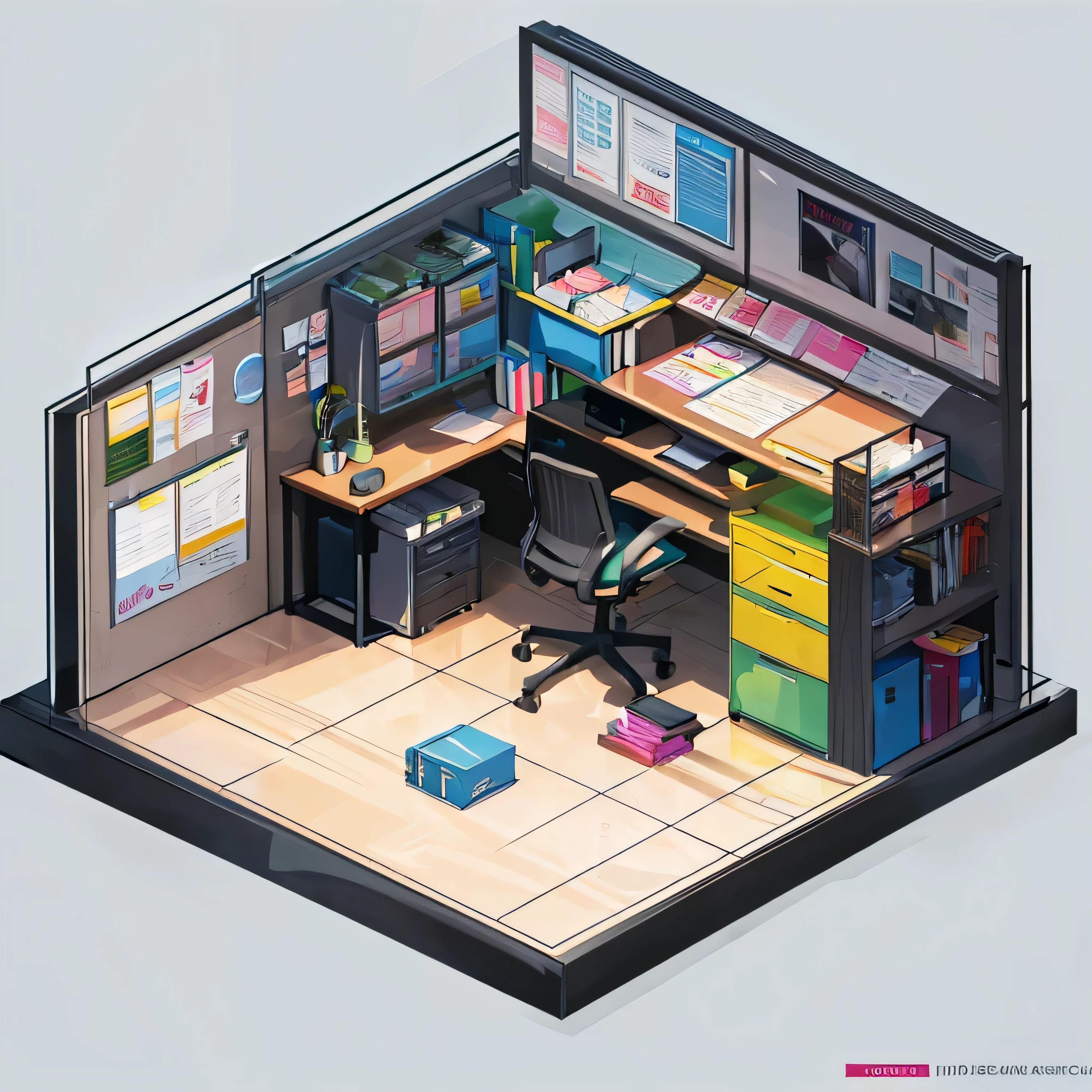 Quality first,masterpiece in detail, An Office, No People, Rich in color