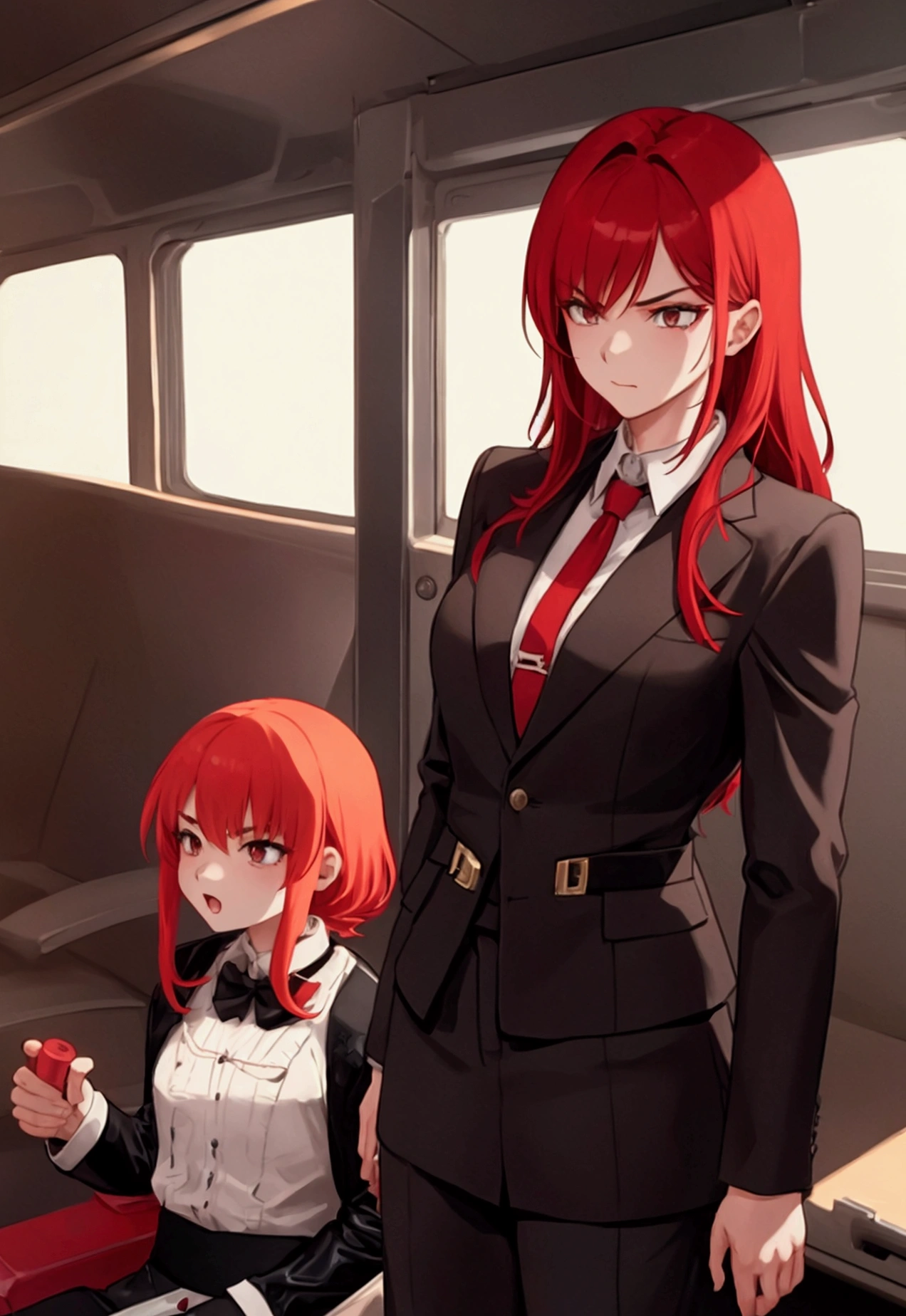 Boy and girl with red hair