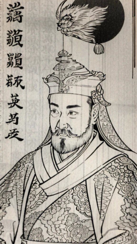 ((Monochrome))、Oriental、((Ancient Chinese Armor Men))、Highest quality、masterpiece、Ultra-high resolution、(Realistic:1.4)、Game Poster、Three Kingdoman with a beard