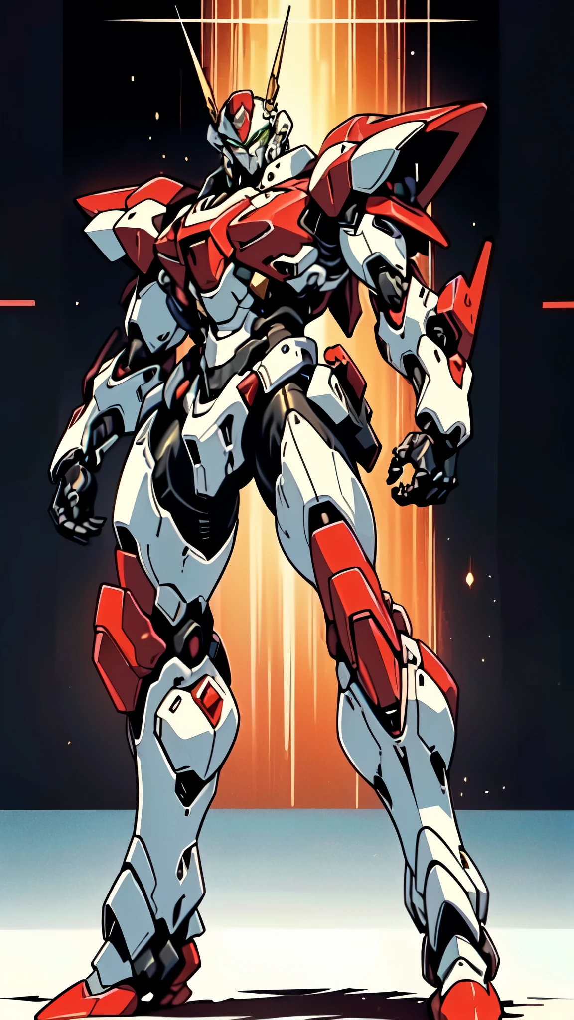 (masterpiece:1.5, best quality:1.5, extremely delicate:1.5, foreshortening:1.5, dynamic angle:1.5), a man wearing a full-face helmet, a fantasy-style biotech armored combat suit, green eyes, (a composite layered chest armor), fully enclosed shoulder guards, matching arm and leg guards, belt of Neon circuit, (the color scheme is primarily white with red green accents), the design balances heavy with agility, a high-tech bio-mecha armor, (Armor Concept Inspired by neon Cyberpunk, stand on the top of a skyscraper in a futuristic sci-fi city), this character embodies a finely crafted fantasy-surreal style armored hero in anime style, exquisite and mature manga art style, (element, plasma, energy, the armor glows), ((male:1.5)), metallic, high definition, highres, ultra-detailed, ultra-fine painting, professional, perfect body proportions, golden ratio, anatomically correct, symmetrical face, extremely detailed eyes and face, high quality eyes, creativity, RAW photo, UHD, 32k, Natural light, cinematic lighting, masterpiece-anatomy-perfect