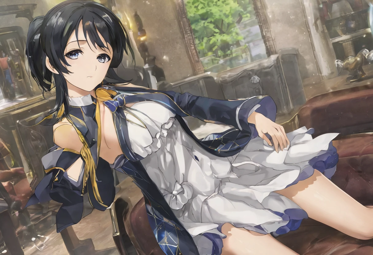 Love Live adult Kanan Matsuura, masterpiece, highest quality, gloss, fantastic background, attire randum, desire
