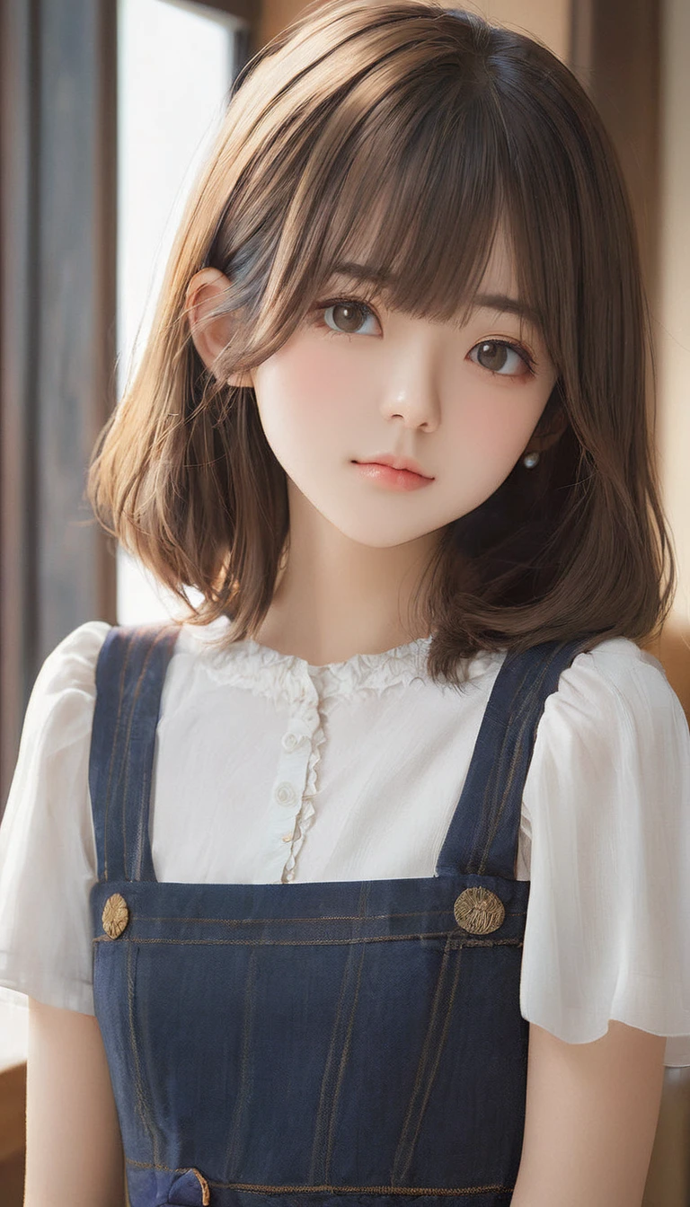 (masterpiece, Highest quality:1.2), One girl, alone,bony body、15 years old