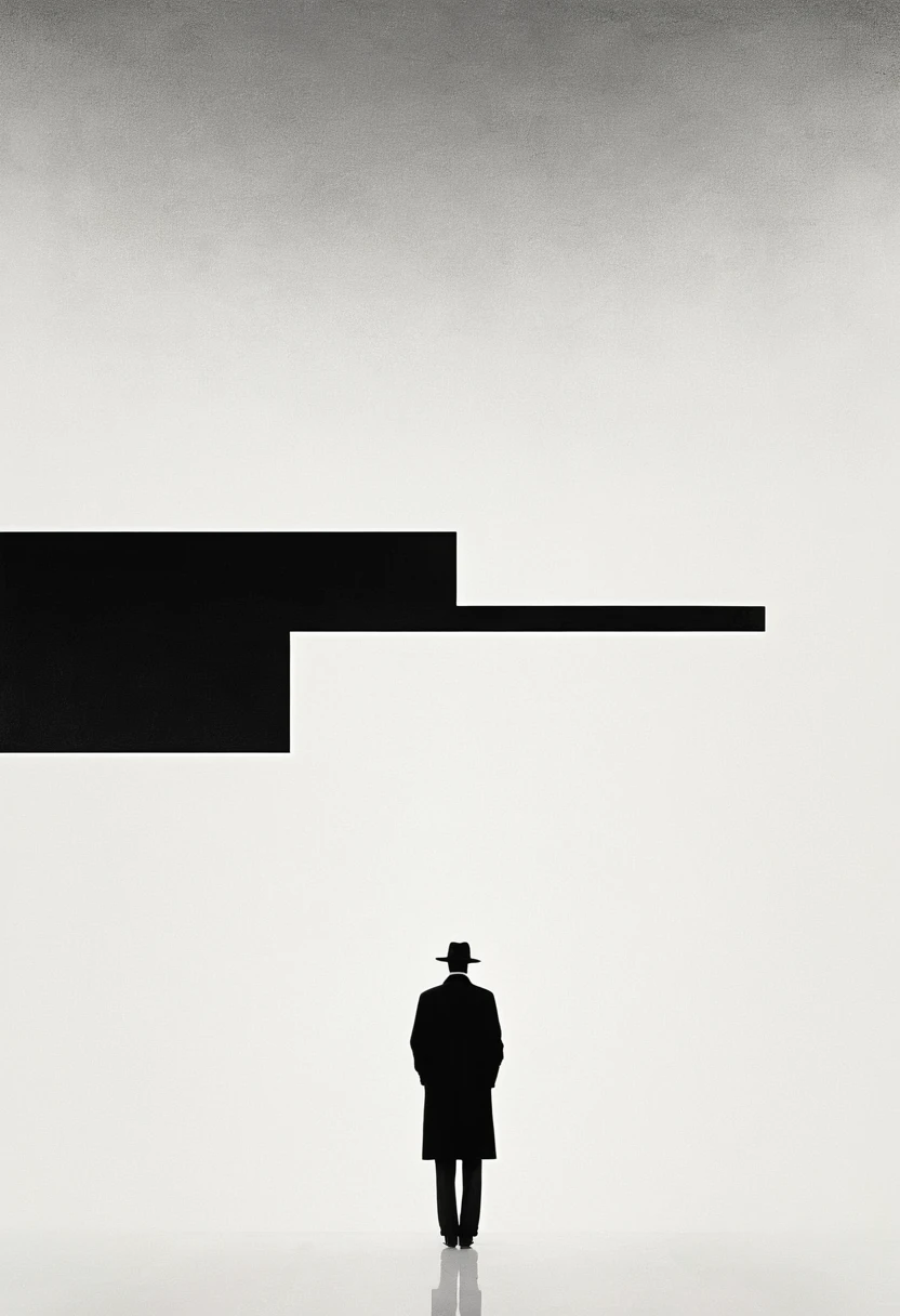 dadaist。Minimalist geometry,solitary Man