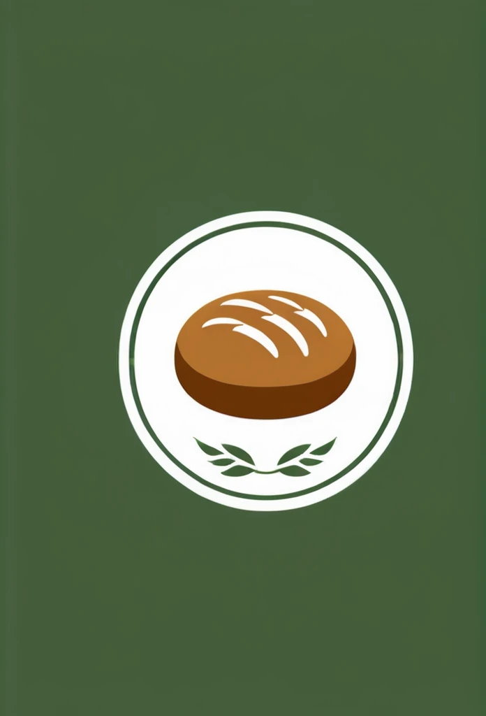 stylish bakery logo
circle-shaped logo
A loaf of delicious-looking bread is on the logo
Moss-green leaves are also on the logo
a warm logo
soft brown and white only
SIMPLE LOGO
Pretty cool
chic and modern design
White background