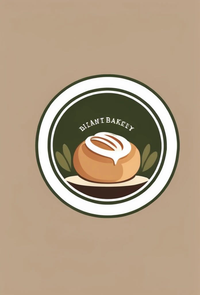 stylish bakery logo
circle-shaped logo
A loaf of delicious-looking bread is on the logo
Moss-green leaves are also on the logo
a warm logo
soft brown and white only
SIMPLE LOGO
Pretty cool
chic and modern design
White background