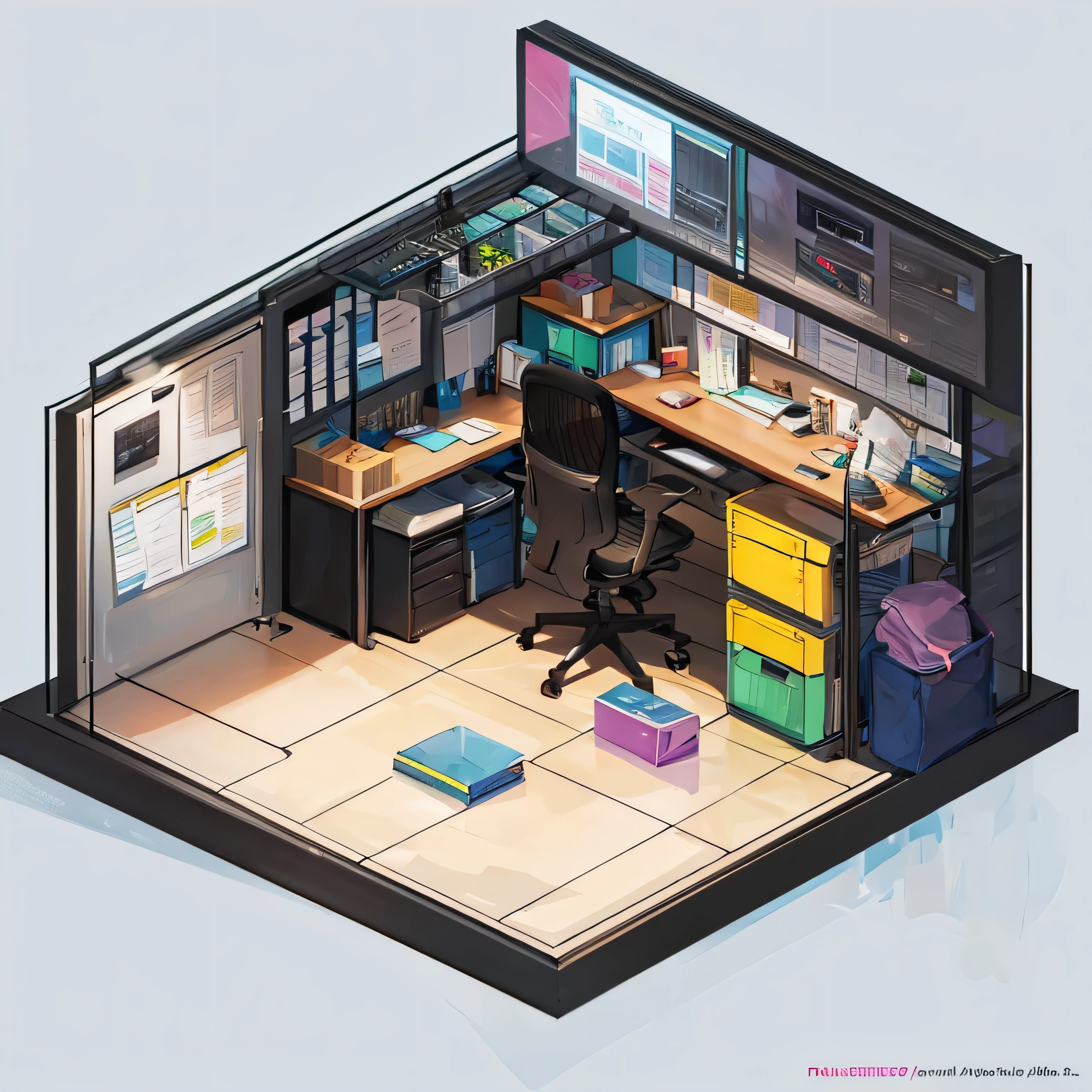 Quality first,masterpiece in detail, An Office, No People, Rich in color