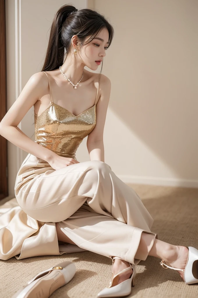 The key to dressing up as a rich girl is to show refinement and elegance，Keep it classy and stylish at the same time。Here are some suggestions： High quality fabrics：Choose high-quality fabrics，Such as silk、cashmere、cashmere等，These fabrics are not only comfortable to the touch，And it looks high-end。 Simple design：Simple design often reflects a sense of luxury。Choose a tailored dress、Suit or high-waisted trousers，Avoid overly complex decorations。 Classic colors：Selected Color，como preto、White、grey、beige, etc，These colors are not only versatile，And looks elegant。You can add some gold or silver decorations appropriately，Increase nobility。 Brand items：投资一些Brand items，Such as designer handbags、Shoes or watches。These items can enhance the overall look.。 Exquisite accessories：Choose exquisite accessories，Like a diamond or pearl necklace、earrings，Or a small bracelet。Avoid overly exaggerated accessories，So as not to appear tacky。 Elegant hair and makeup：保持发型tidy，You can choose a simple ponytail or half-updo。Natural makeup，Highlight good complexion。 Suitable footwear：Choose the style of shoes，Like high heels、Pointed-toe shoes or simple flat shoes。Make sure your shoes are clean、tidy。 Decent perfume：Choose an elegant perfume，Increase personal charm。