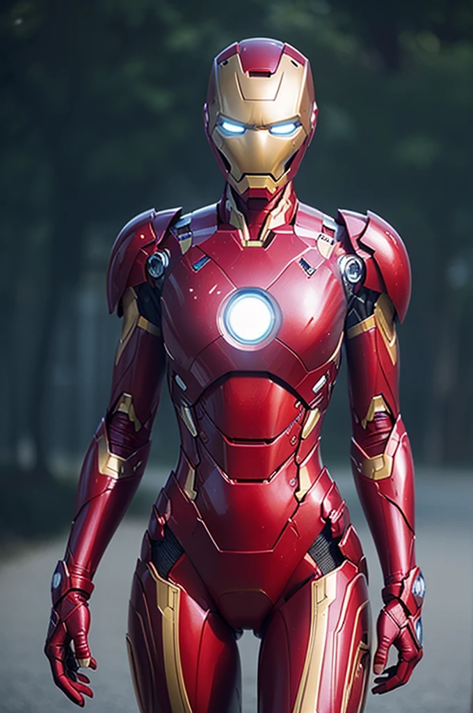 full body, NSFW, (Best Quality, 8k, Masterpiece:1.3), iron man like powered suit, partially naked, Crisp Focus: 1.2, powered suit, skinny thighs, flat breasts (slender waist:1.2), (Slender Abs:1.2), Wet Body:1.5, Highly Detailed Face and Skin Texture, Detailed Eyes, Double Eyelids,short Hair,