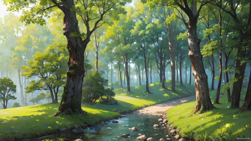 ((Highest quality)), ((masterpiece)), (detailed),ambient forest nature