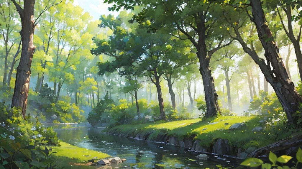 ((Highest quality)), ((masterpiece)), (detailed),ambient forest nature