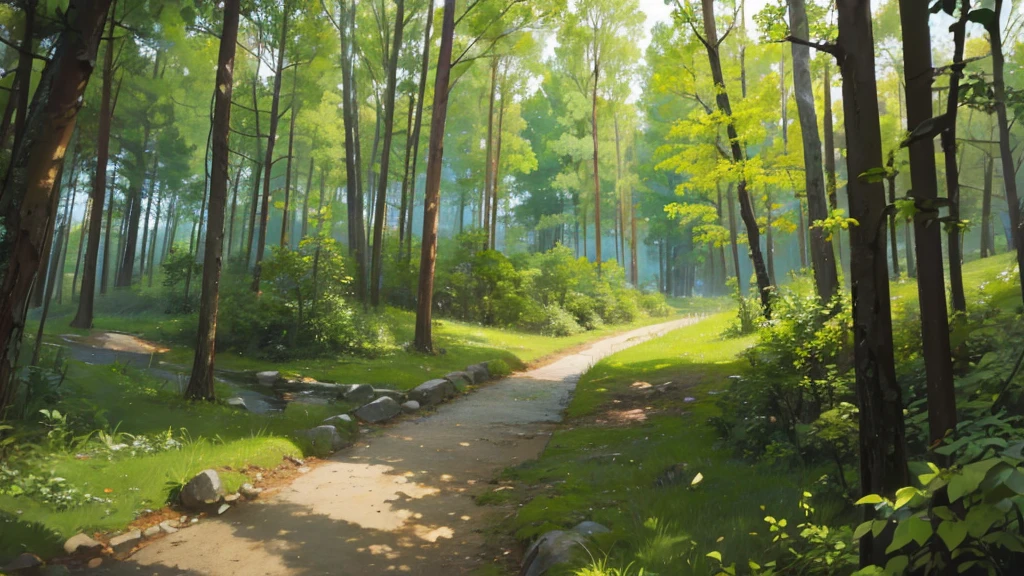 ((Highest quality)), ((masterpiece)), (detailed),ambient forest nature