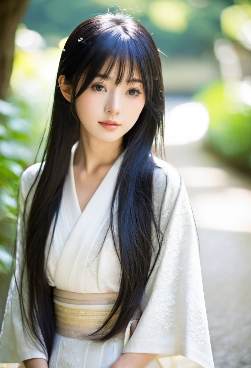 Best quality, japanese young girl, black long hair,