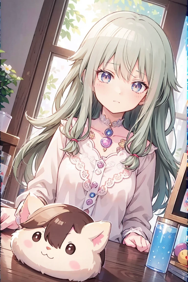 masterpiece、Best image quality、(Front facing)、good feeling、smile,Face the camera、Fluffy hair、Delicate eyes、smile、Small face、愛らしい満面のsmile, 最high quality、girl、Looks 20 years old、1 person、masterpiece, Most detailed, high quality、Shiny Hair、Very fine and beautiful bright eyeedium chest、nose blush、Very detailed, clear and beautiful face, Awards, (Anatomically correct)、Reach out、The whole body is visible,View from above,Face Focus