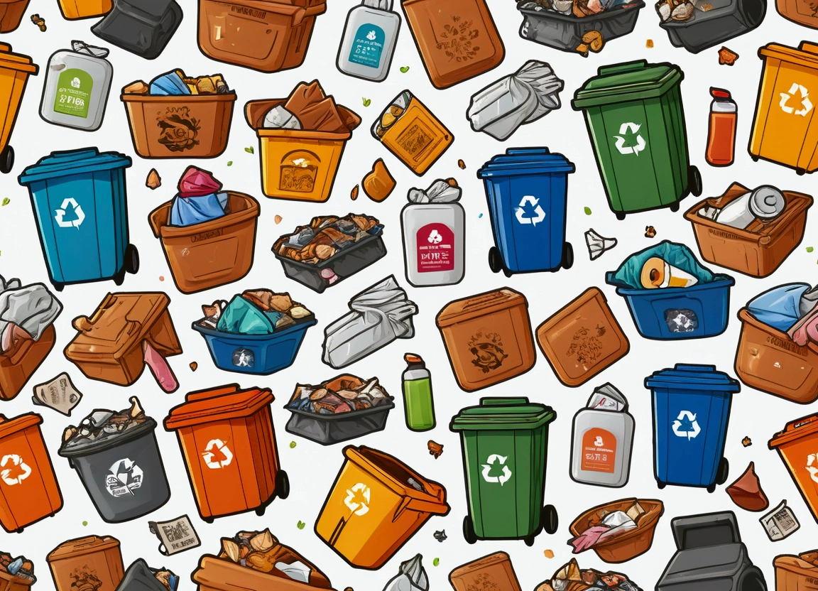 Garbage icon high-definition photography, 32K, color illustrations, charity organization