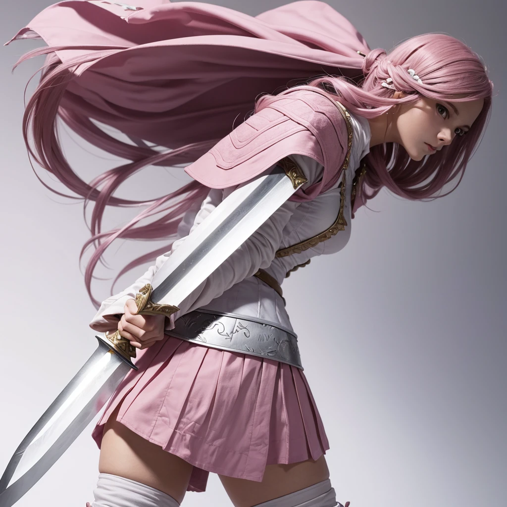 Pink longsword, White background, no back ground, complete sword