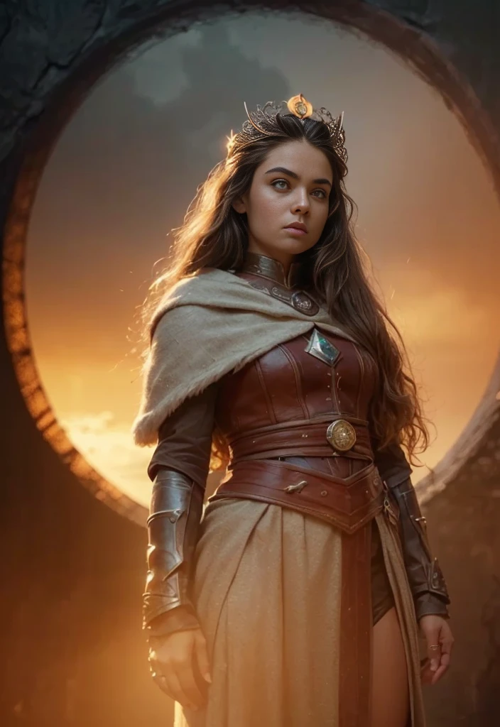 muscular girl, long hair, Asgard, Valkyrie, Lady Knight, anatomical correct, epic fantasy digital art, Masterpiece artwork, 8K, high definition resolution, high qulity, epic composition, elven castle, (((nice hands))), (((perfect hands))), ((Very defined face)), (((((gazing at viewer))))), (((((centred))))), (((head in the photo))), {(((((full-body-shot:0.92)))))}