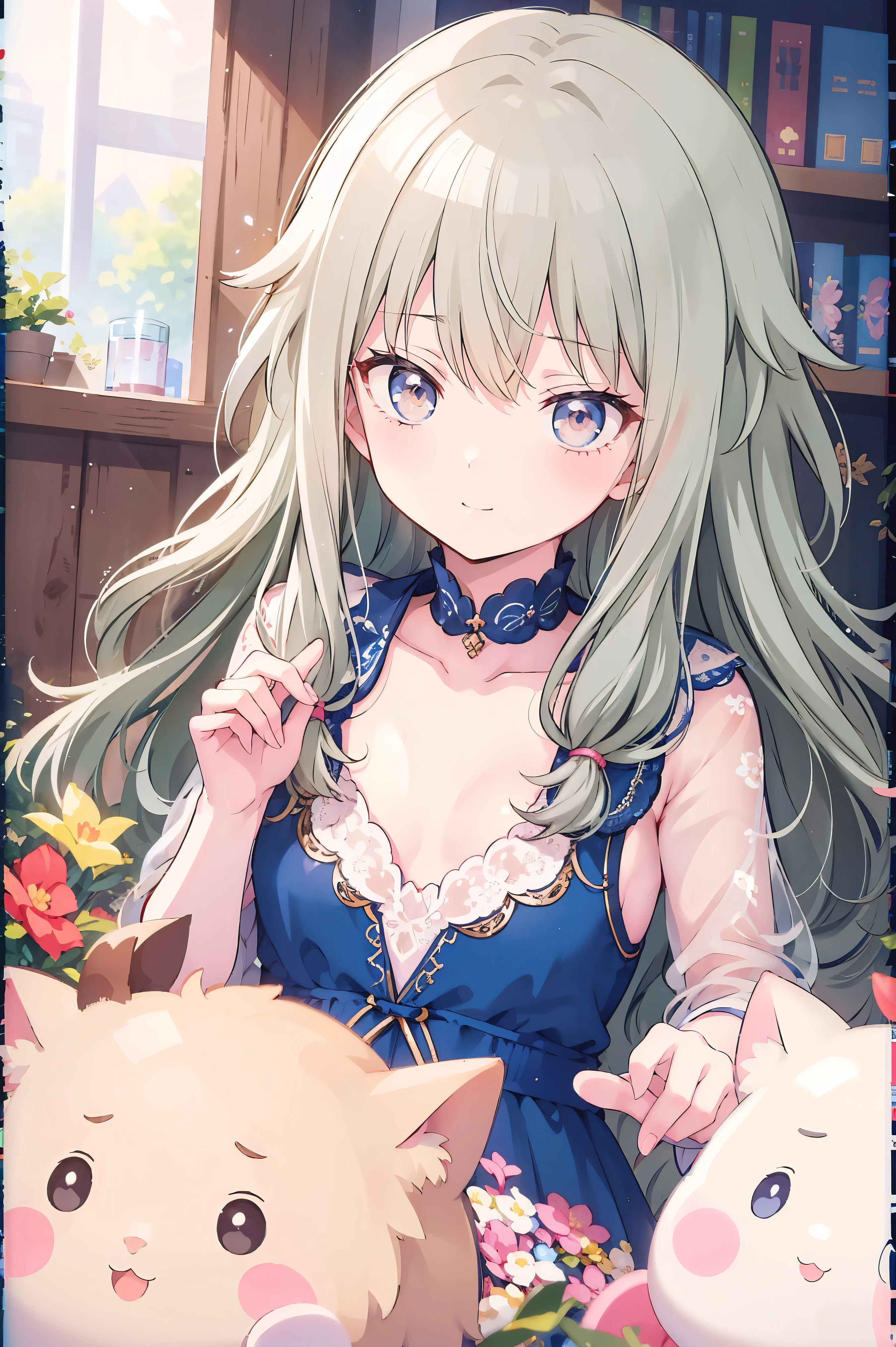 masterpiece、Best image quality、(Front facing)、good feeling、smile,Face the camera、Fluffy hair、Delicate eyes、smile、Small face、A lovely big smile, 最high quality、girl、Looks 20 years old、1 person、masterpiece, Most detailed, high quality、Shiny Hair、Very fine and beautiful bright eyeedium chest、nose blush、Very detailed, clear and beautiful face, Awards, (Anatomically correct)、Reach out、The whole body is visible,View from above,Face Focus