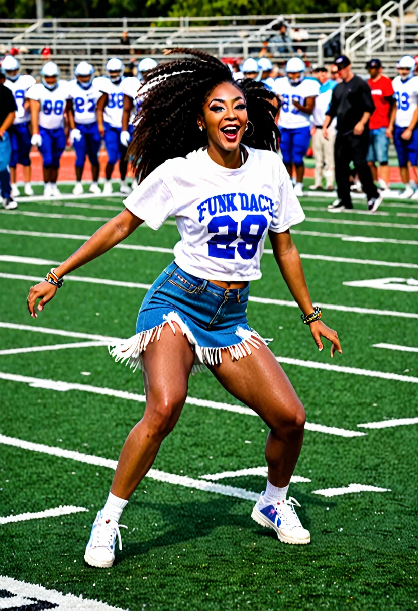 funk dance on the football field