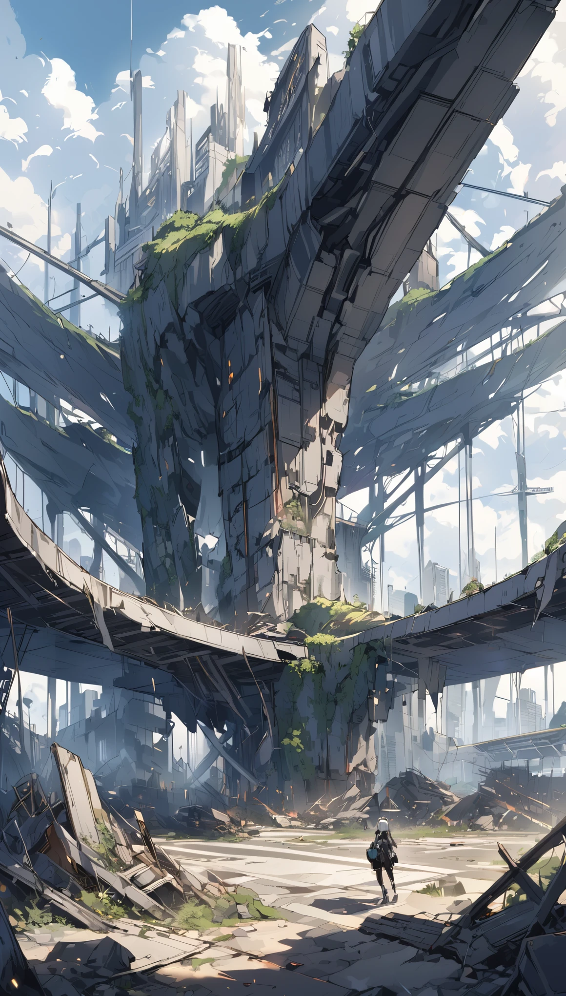 An airport 1000 years after the extinction of humanity、Devastation