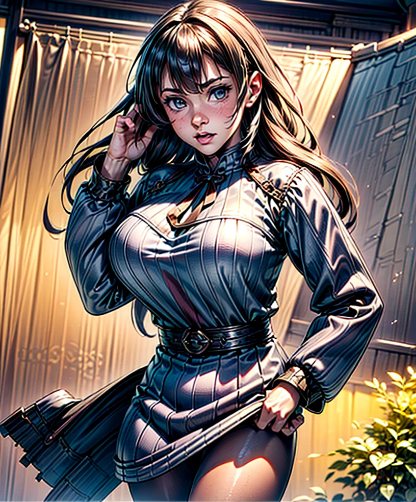 (((Single character image.))) (((1girl))) (((Dressed in medieval fantasy attire.))) (((Solo))) (((Generate a darkly sexy female character for a fantasy setting.))) (((Appears to be 20 years old with youthful looks.)))Generate a female character in a fantasy tropical setting.  She dresses in swashbuckler fashion, looks dangerous and sexy and seems like an ideal fantasy character.  best quality:1.0,hyperealistic:1.0,photorealistic:1.0,madly detailed CG unity 8k wallpaper:1.0,masterpiece:1.3,madly detailed photo:1.2, hyper-realistic lifelike texture:1.4, picture-perfect:1.0,8k, HQ,best quality:1.0, 