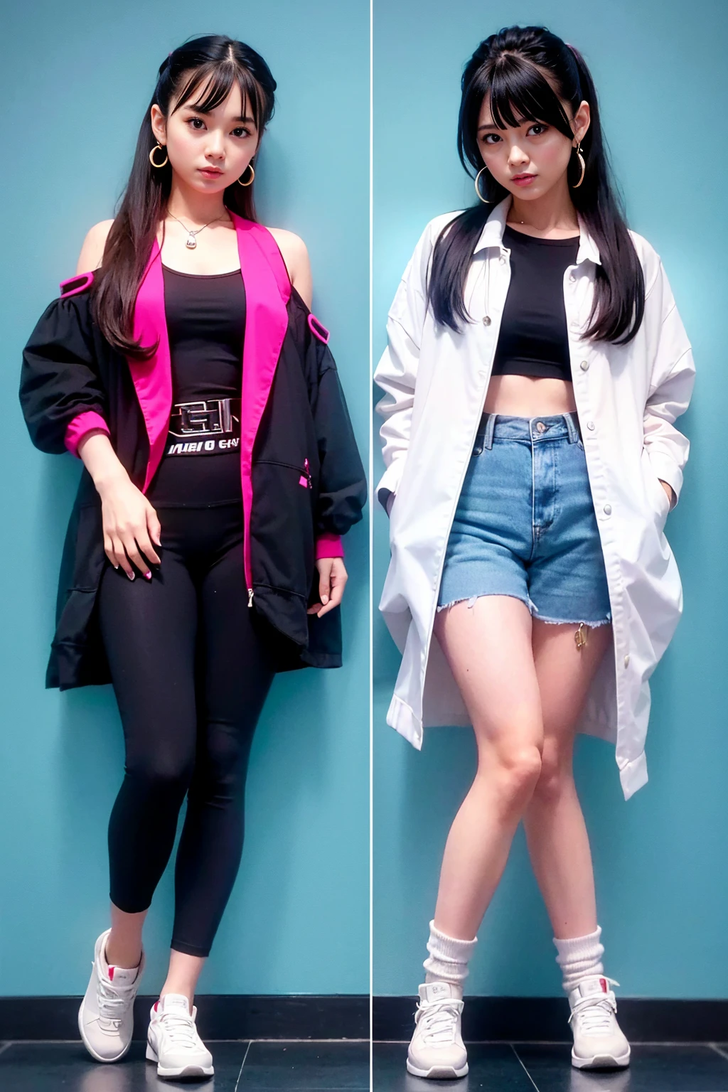 Fashion in the 80s was bold、Known for its vividness and variety。Here are some of the characteristics of 80s fashion:
Bright colors:In the 80s, people often used bright colors.,Like neon colors、pink、Blue etc。
metallic feel:metallic feel的服装和配饰非常流行,Such as gold、Silver clothing and accessories。
Wide shoulders:The broad-shouldered design was a distinctive feature of the 1980s,Especially on jackets and suits。
Leggings and Jeans:Leggings and Jeans是80年代的主流单品。
Sporty style:Sporty style的服装也非常流行,Like sports jacket、Sneakers, etc。
Large earrings and necklace:Large earrings and necklace是80年代流行的配饰。
hairstyle:80年代的hairstyle多种多样,Big wavy hair、High ponytail etc.。