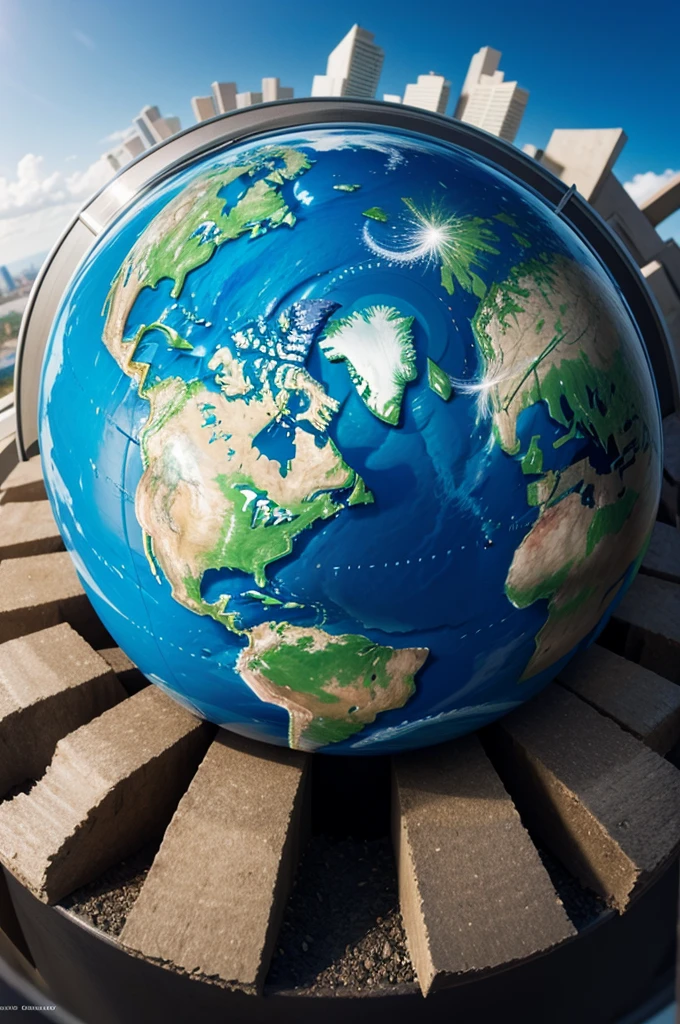 numbers in animation form, filling the world