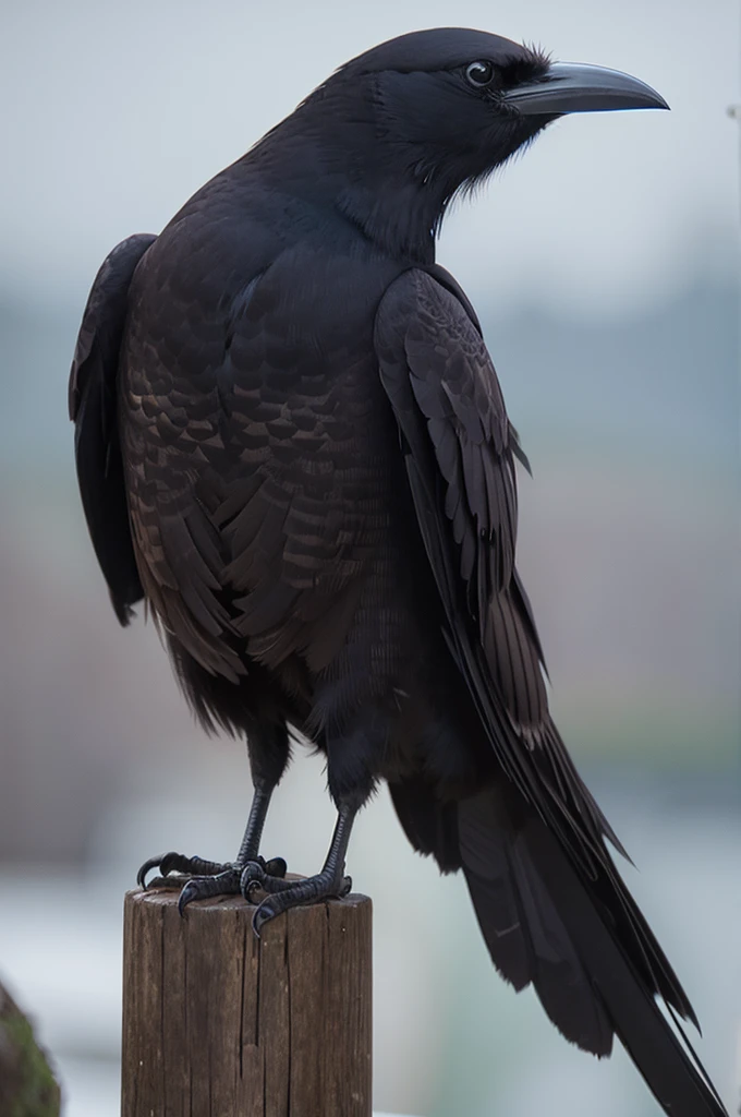 Beautiful realistic crow