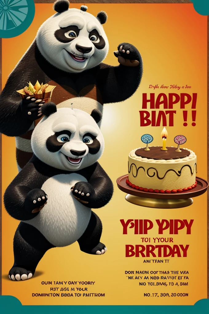 Kung fu panda birthday invitation 4

