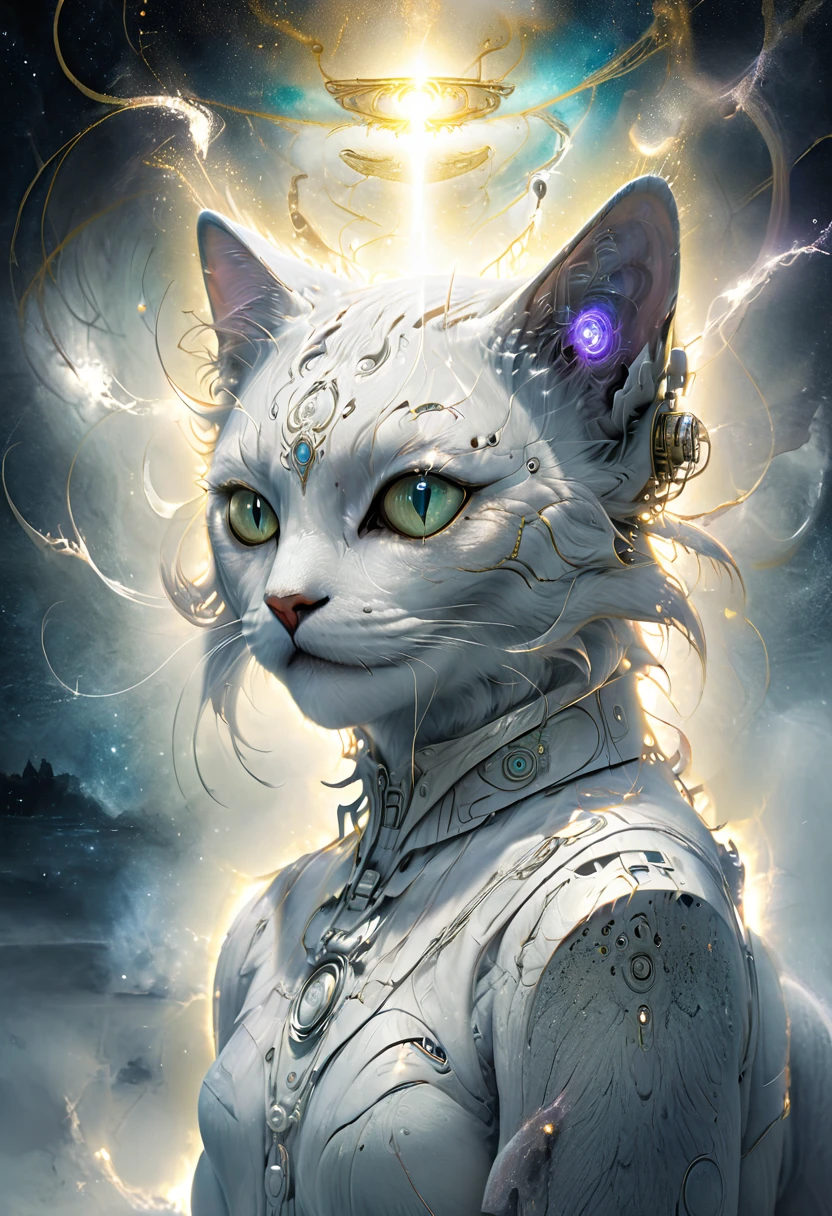 galactic cat with a lot of hair on it's head, third eye, staring at something in the distance, intricate details, electric, fantasy art, Anato Finnstark, emulsion painting, highly detailed, misty
rutkowski, hdr, hyperdetailed, rim light, faded, dim