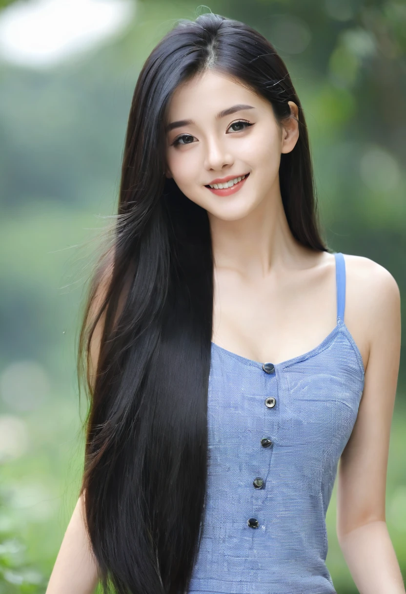 Best quality,  girl, black long hair,