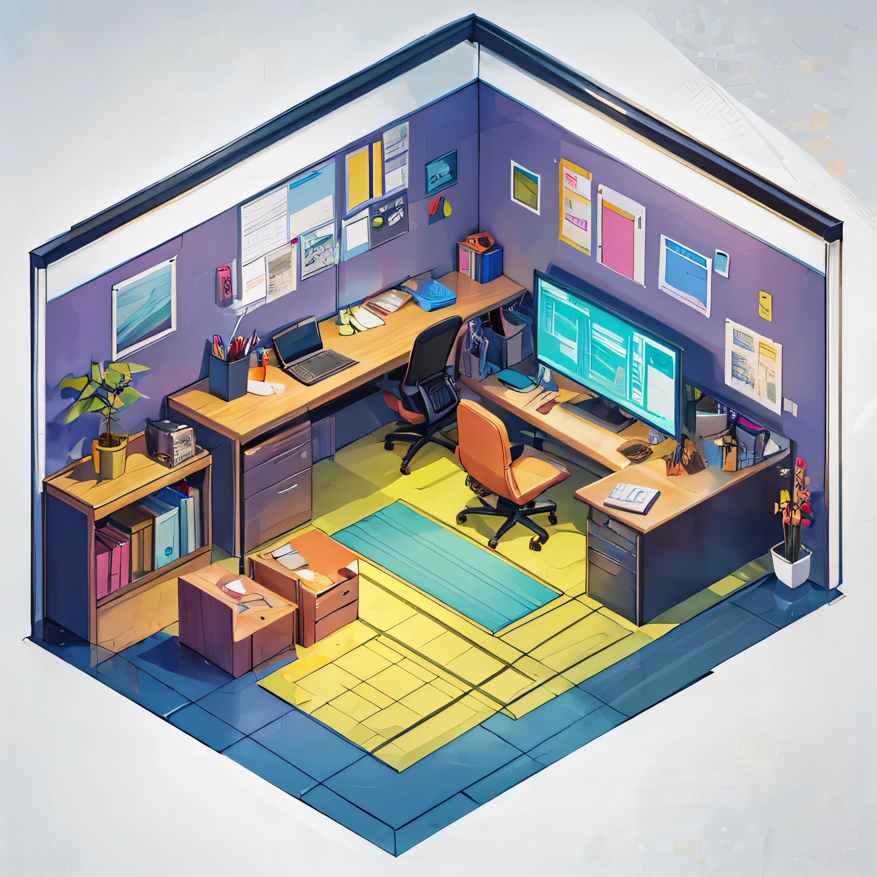 Quality first,masterpiece in detail, An Office, No People, Rich in color