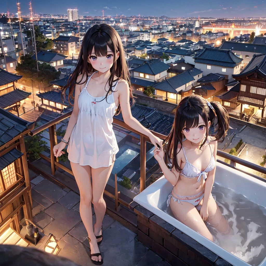 (masterpiece、Highest quality)、(Photorealistic photography)、Single image、1 picture、(日本のUnsanitary and dim地下街、Nostalgic and fantastic night view、middle School girls3People and above、Standing Bar)、(Beautiful night view、Living Style)、(Showa style、Japan favelas、Old and dirty hot spring town)、((Big bath、Underground hot spring facilities、stage))、(middle School girls3People and above、水着を着た女の子3People and above、Tank top、Panties、smile、fun)、((Unsanitary and dim))、Shady Red Light District、shaved ice、Sale of drinks、(stage、Everyone is having fun bathing)、smile、Happy schoolchildren、Perfect Anatomy