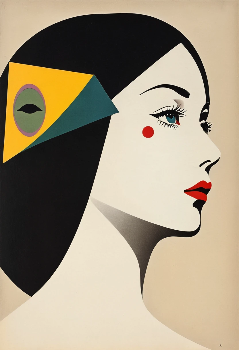 Man Ray：dadaist。Minimalist geometry，multi-layered collage，separate，Negative Space，Collage，Different materials