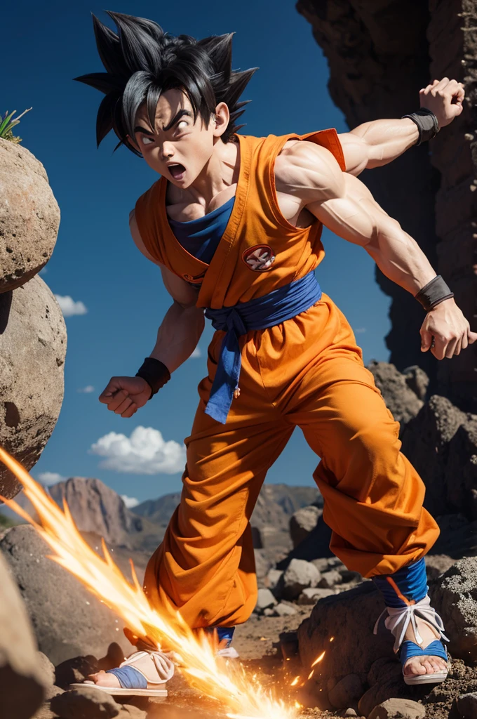 Goku shitting