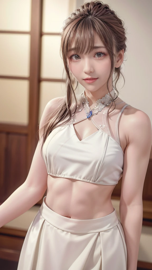 ((Highest quality, 8K, RAW Photos, masterpiece :1.3)), (Realistic、Photorealistic:1.37)、Very detailed、Ultra-high resolution, (Professional Lighting), alone, 1 female, alone, Seeing the viewer, (30 years old), Japanese, Beautiful and elaborate face, Shining Eyes, (Slim waist :1.3), Fine and beautiful skin, Skin Texture,slim and muscular, Muscular Abs、Naked Women、