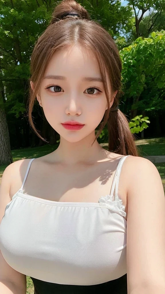 hair、White string,skin