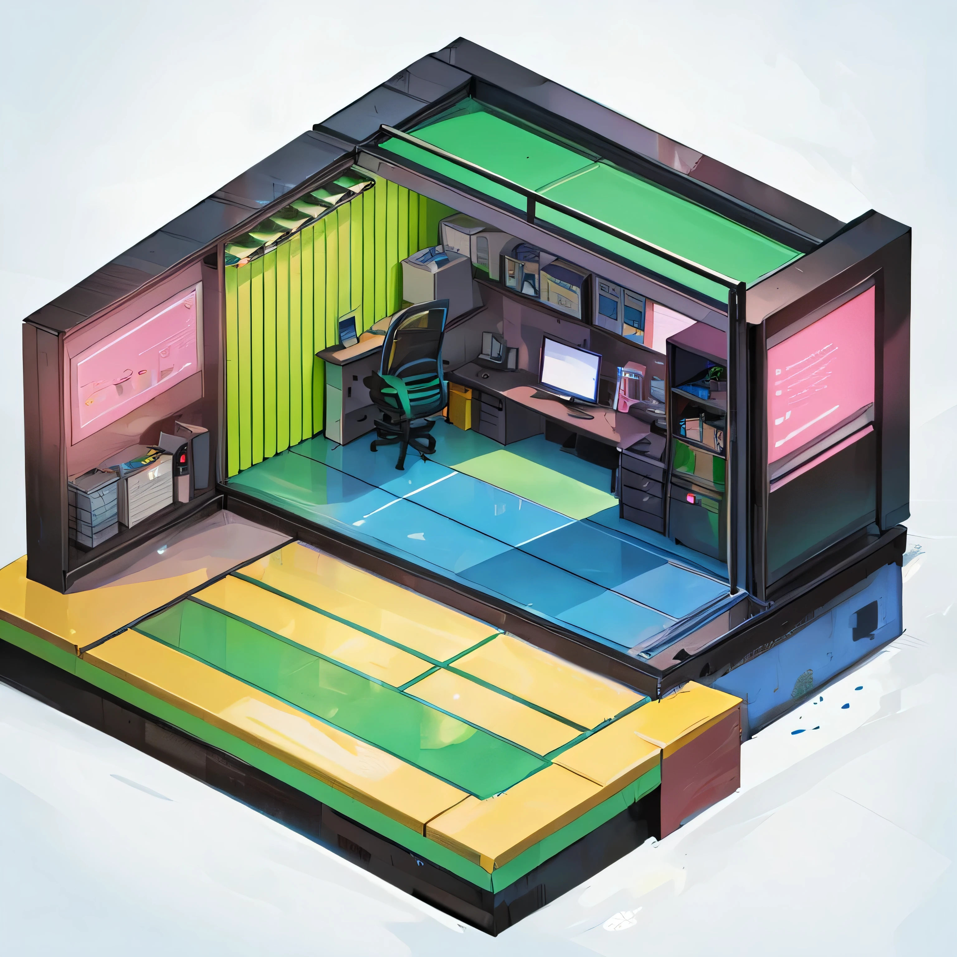Quality first,masterpiece in detail, An Office, No People, Rich in color