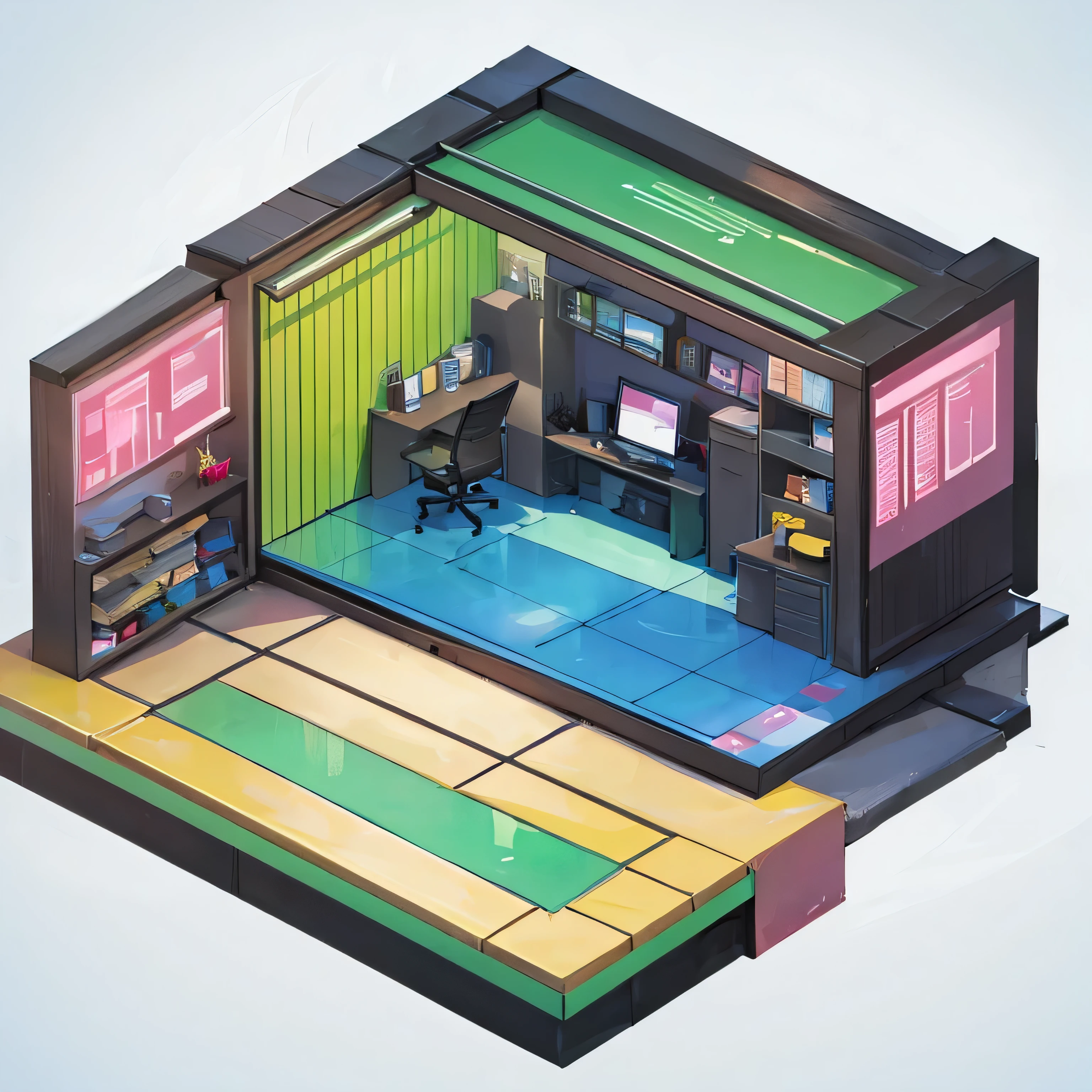Quality first,masterpiece in detail, An Office, No People, Rich in color