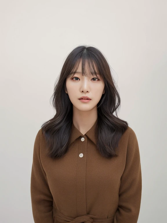 est Quality, 8k, Masterpiece, (Portrait: 1.3), (photo realistic:1.4), (hyper realistic:1.4), Sharp Focus, looking at viewer, (smoother lighting:1.1), (increase cinematic lighting quality:0.9), realistic lighting, backlighting, light on face, ray trace, (brightening light:1.2), (Increase quality:1.4), sharp detail, (best quality real texture skin:1.4), finely detailed eyes, black_eyes, finely detailed face, 25 year old Korean woman 